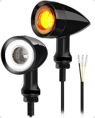 Benlari motorcycle bullet 48-LED front turn signal light enhances road visibility.