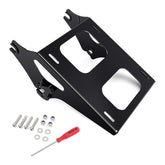 Benlari thicker tour pack mount rack side view with reinforced feet for secure support.