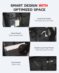 Benlari organizer velvet lining pocket protects valuables during rides