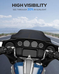 Benlari windshield 7-Inch Wave, installation ease, quick upgrade for Harley touring bikes.