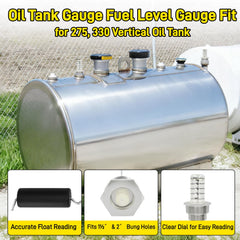 Benut oil tank gauge dial window offers easy visibility in basements.