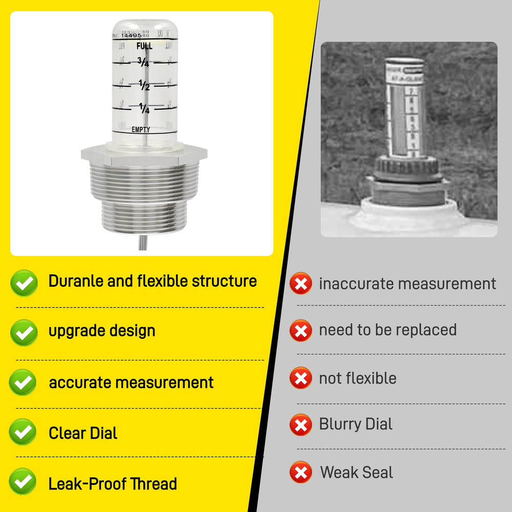 Benut fits common residential tanks, ideal replacement for older gauges.