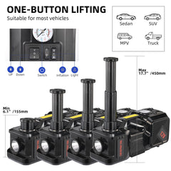 BENYAN electric floor jack and impact wrench in use for quick lift and repair.