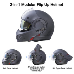 BEON dual visors with inner UV lens and outer shield for light control