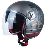 BEON open-face helmet front view with retro styling for urban rides.