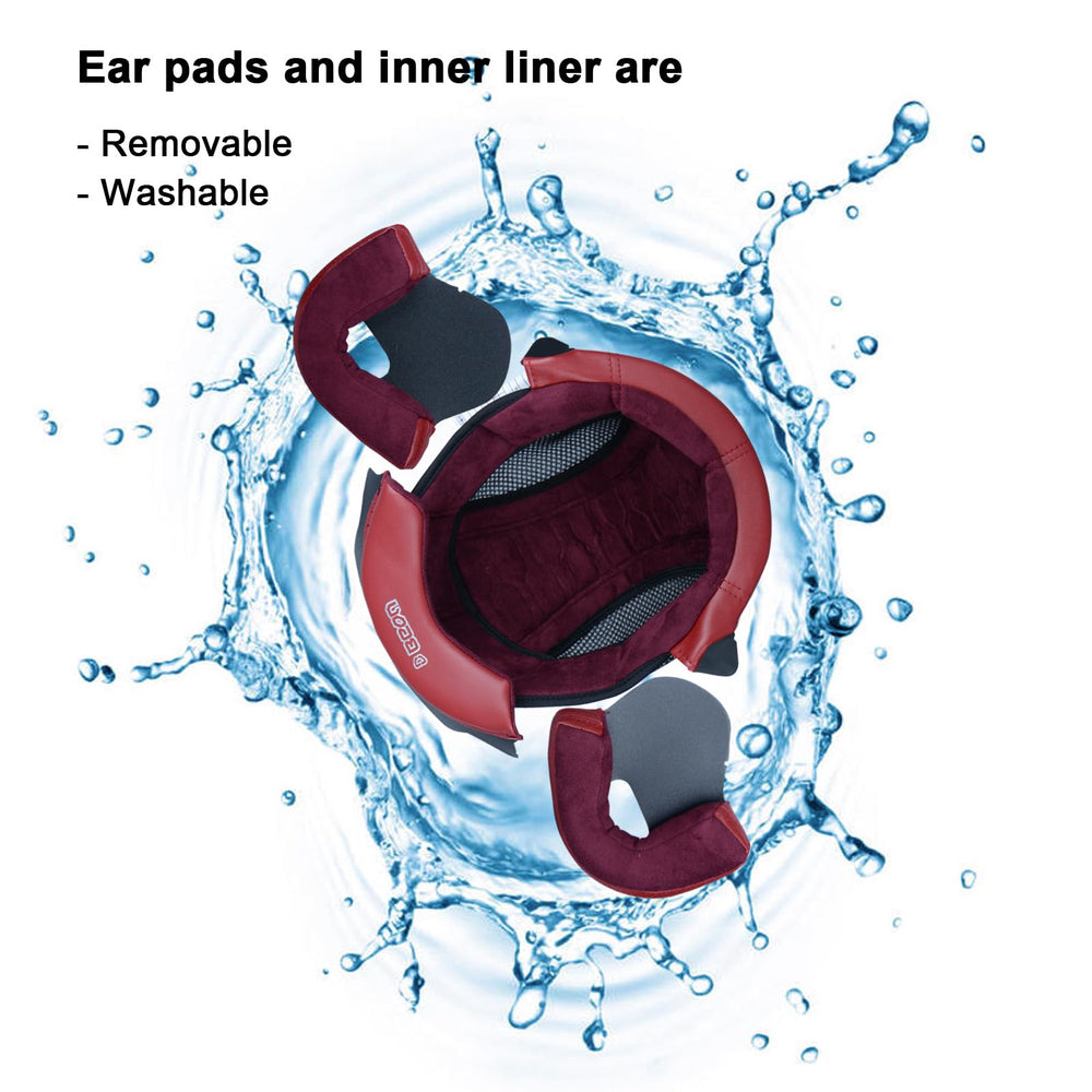 BEON open-face helmet removable liner for easy cleaning and comfort.