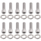 BEONEO SBC exhaust bolt kit with 12 stainless bolts for Chevy small block headers