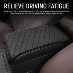Bercicci armrest cover installed in Camry interior offers seamless integration and comfort.