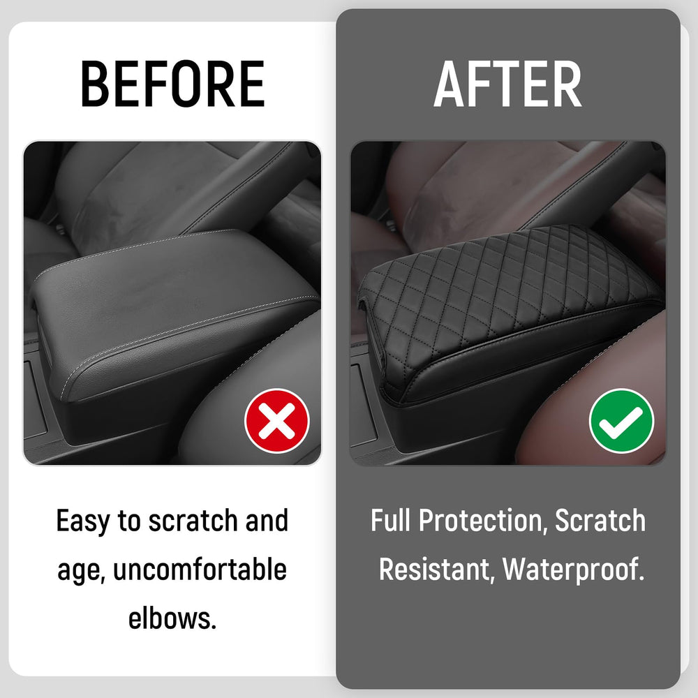 Bercicci leather armrest cover close-up highlights durable stitching and premium texture.