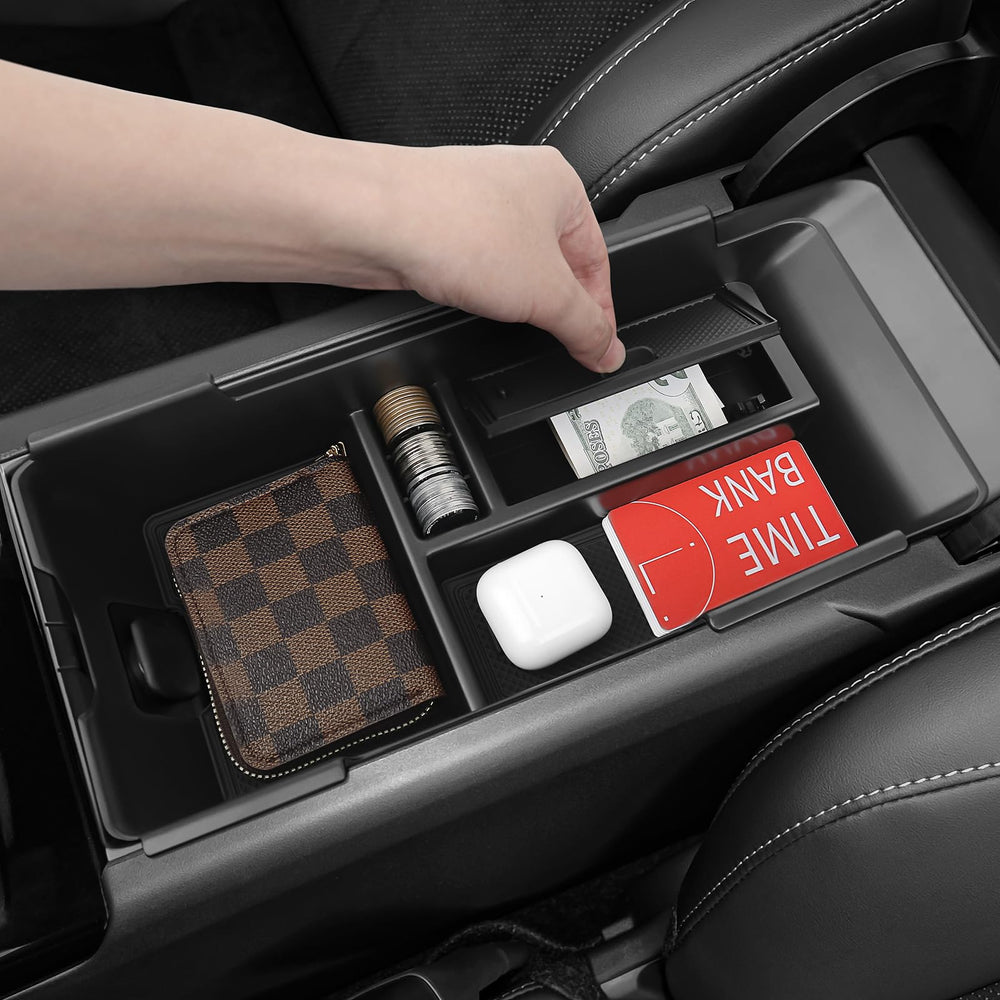 Bercicci armrest two layer storage box adds hidden space.
