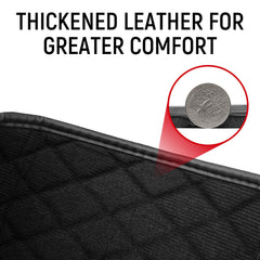 Bercicci armrest cover leather texture adds refined look and grip.