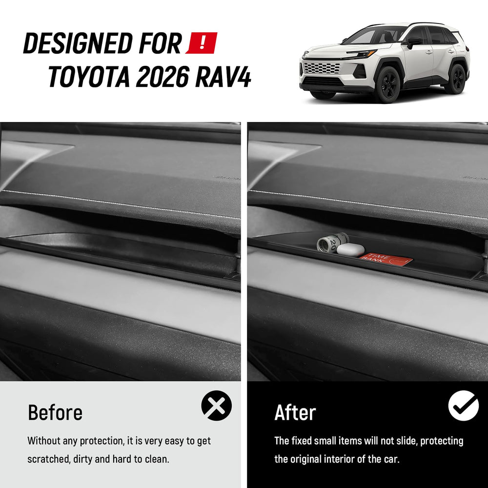 Bercicci Rav4 dash storage protection guards storage space from wear.