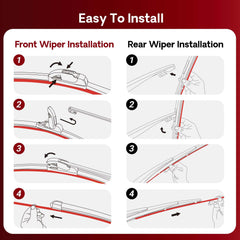 BERG REGEN easy-install two-pack wiper blades for confident DIY replacement.