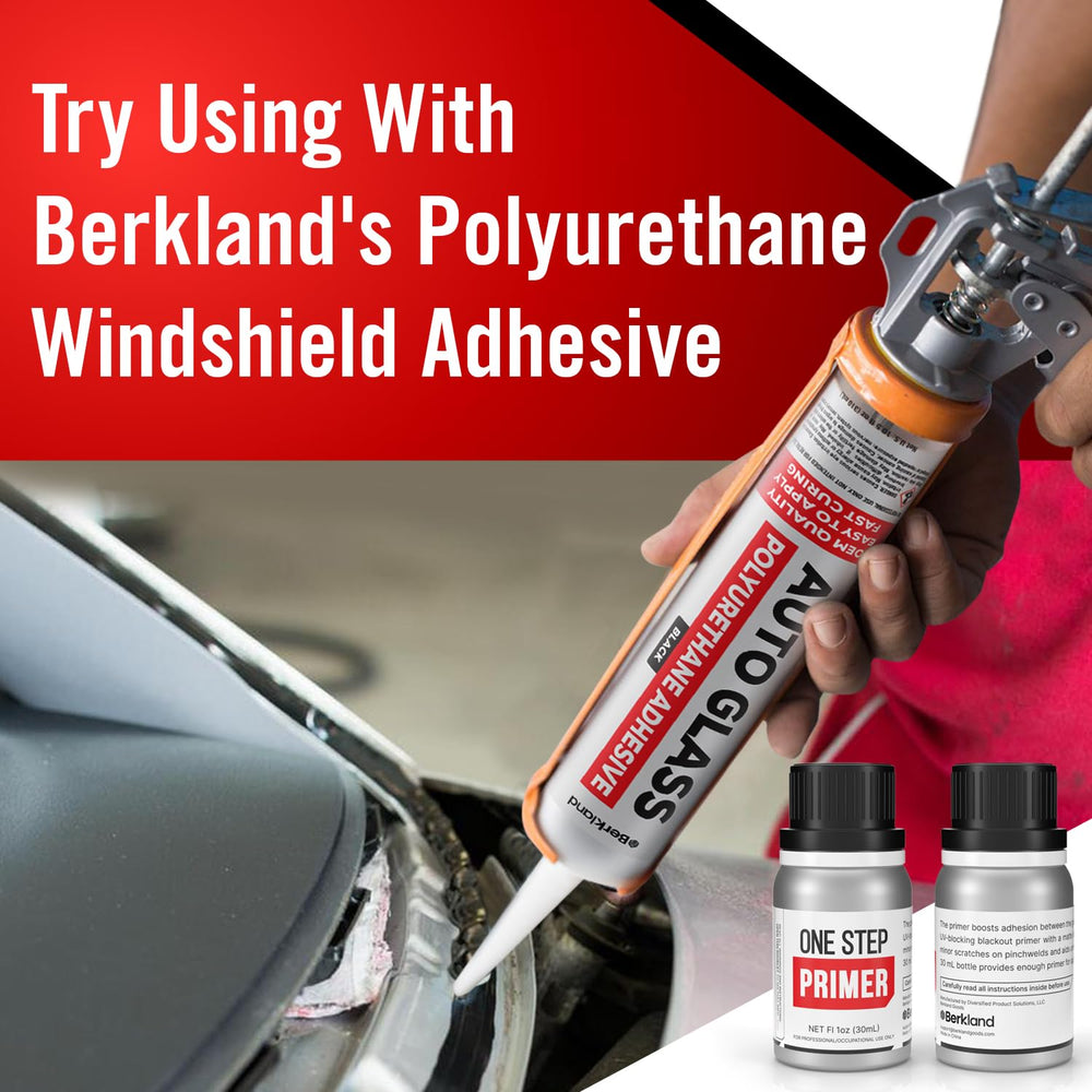 Berkland windshield primer compatible with polyurethane adhesives from leading brands