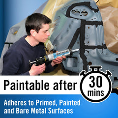 Berkland sealant gloves included for clean handling during repair.
