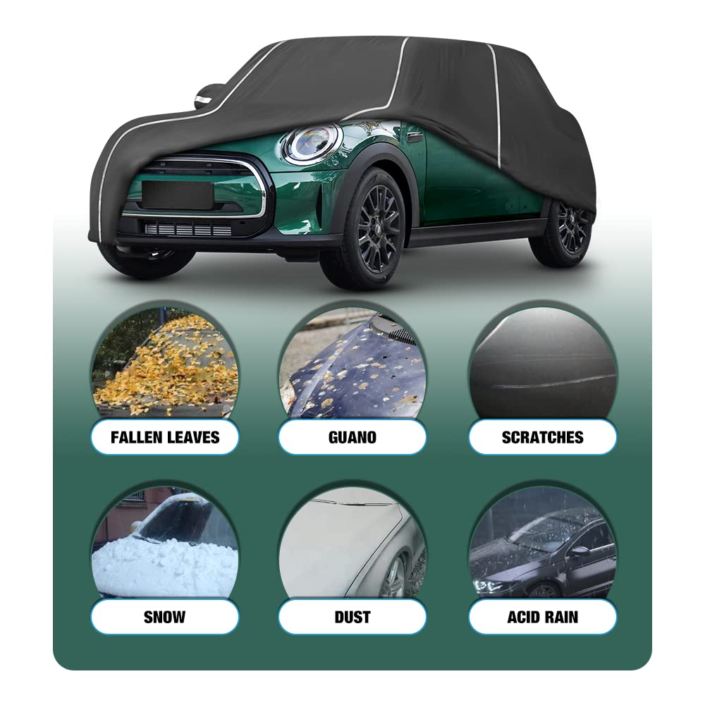 BERKSYDE Mini Cooper 2-Door side coverage shields against dust and rain.