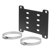 Beseloa RETRAC 205495 license bracket on a 3-inch grille guard for clear plate visibility