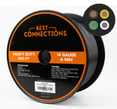 BEST CONNECTIONS 4-Way Trailer Wire color-coded wires for simple trailer hookups.