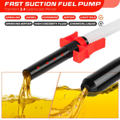 BestCosy 47-inch hose extended discharge for smooth transfers from cans.