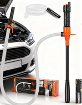 BestCosy portable fuel transfer pump amber body, ideal for on-site fueling.