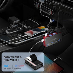 Bestek 9-in-1 splitter ports close-up with PD and USB-C