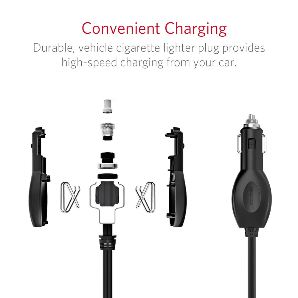 BESTEK cola red inverter in a car setup for everyday use