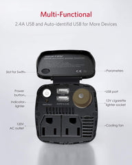 BESTEK cup-holder design inverter ready for easy access during road trips