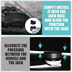 BestEvMod Mach-E rear-right jack pad ensures balanced, safe lifting.