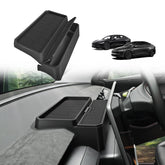 BestEvMod sunglasses holder on Model Y dash for quick access