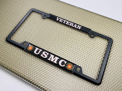 BestLicensePlateFrames USMC close-up of polyurethane dome protecting artwork