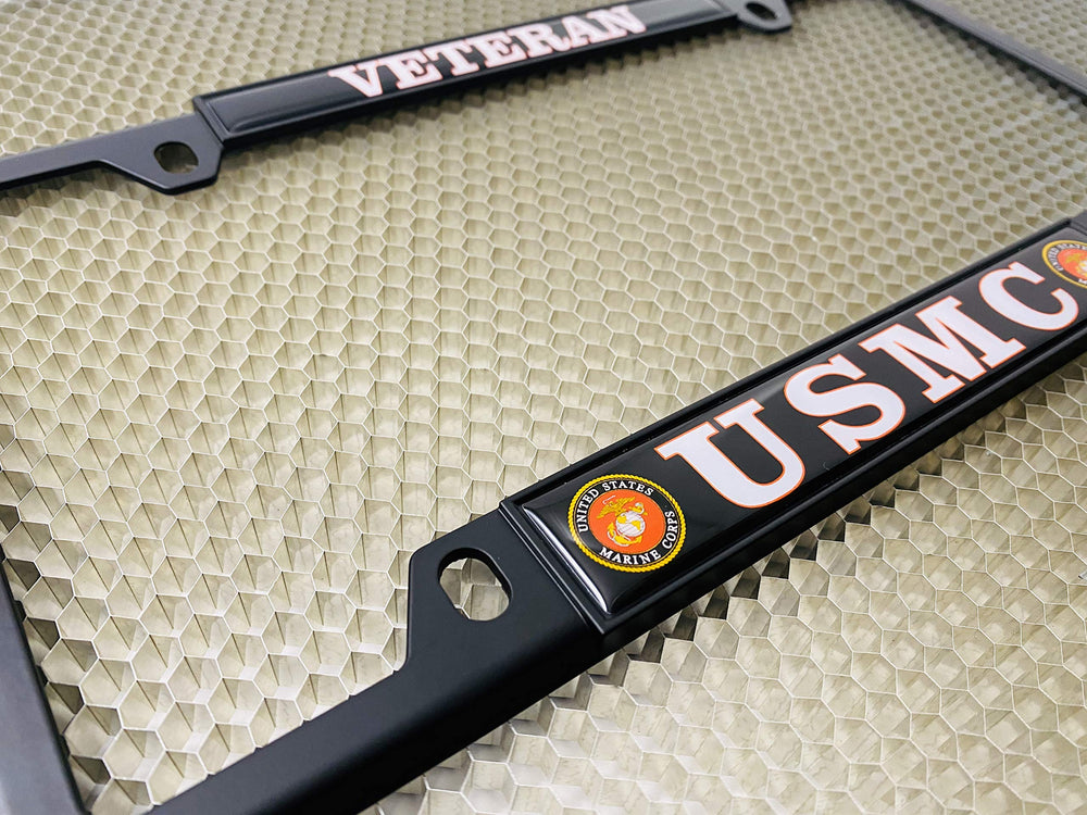 BestLicensePlateFrames USMC made in USA badge emphasizes American craftsmanship