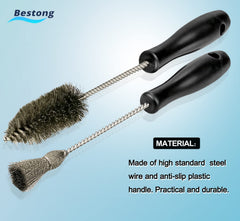 Bestong flat-bottom injector brush cleans cups and bores efficiently