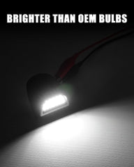 Bestview LED license plate light close-up highlights 18 SMD LEDs and brightness