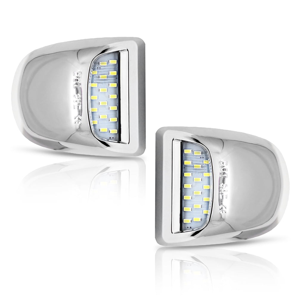 Bestview LED license plate light front view with bright 18 SMD LEDs for clear night visibility