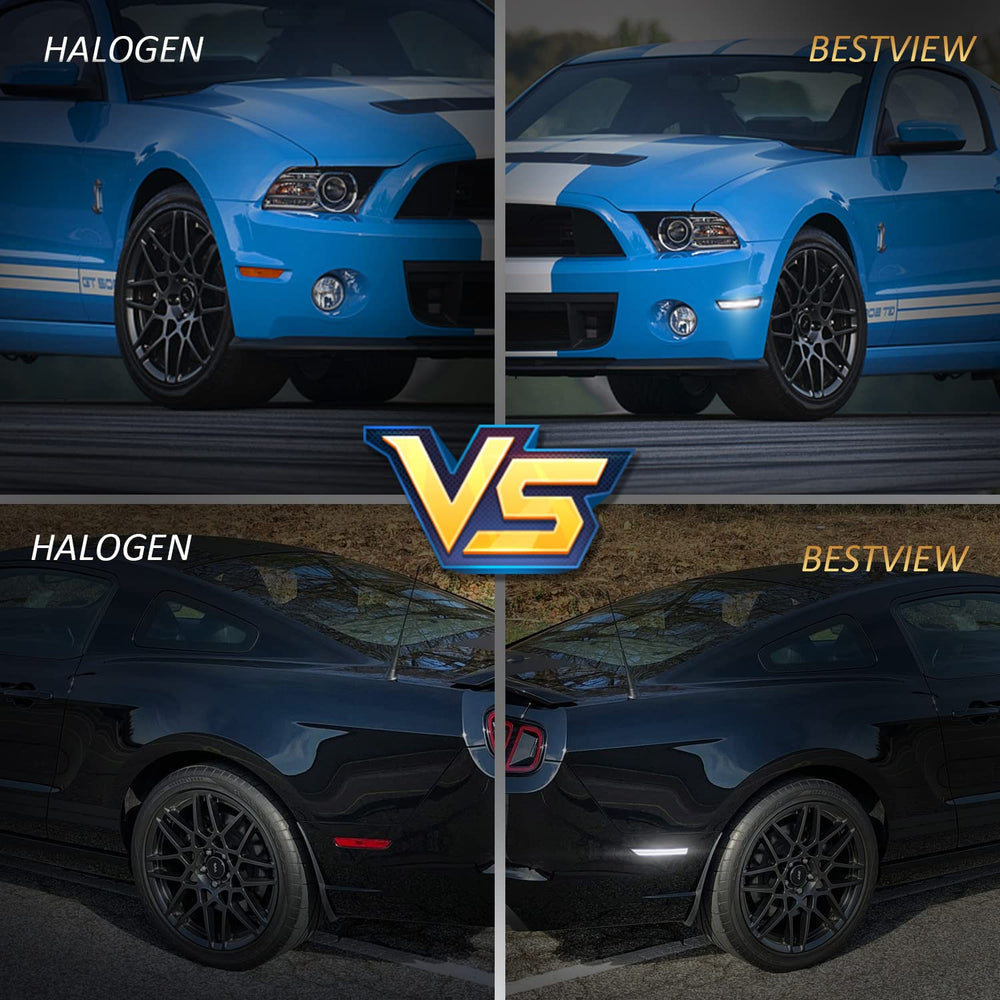 Bestview LED rear right smoked side marker for Mustang