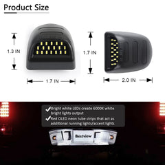 Bestview OEM-fit license plate light for seamless mounting alignment.