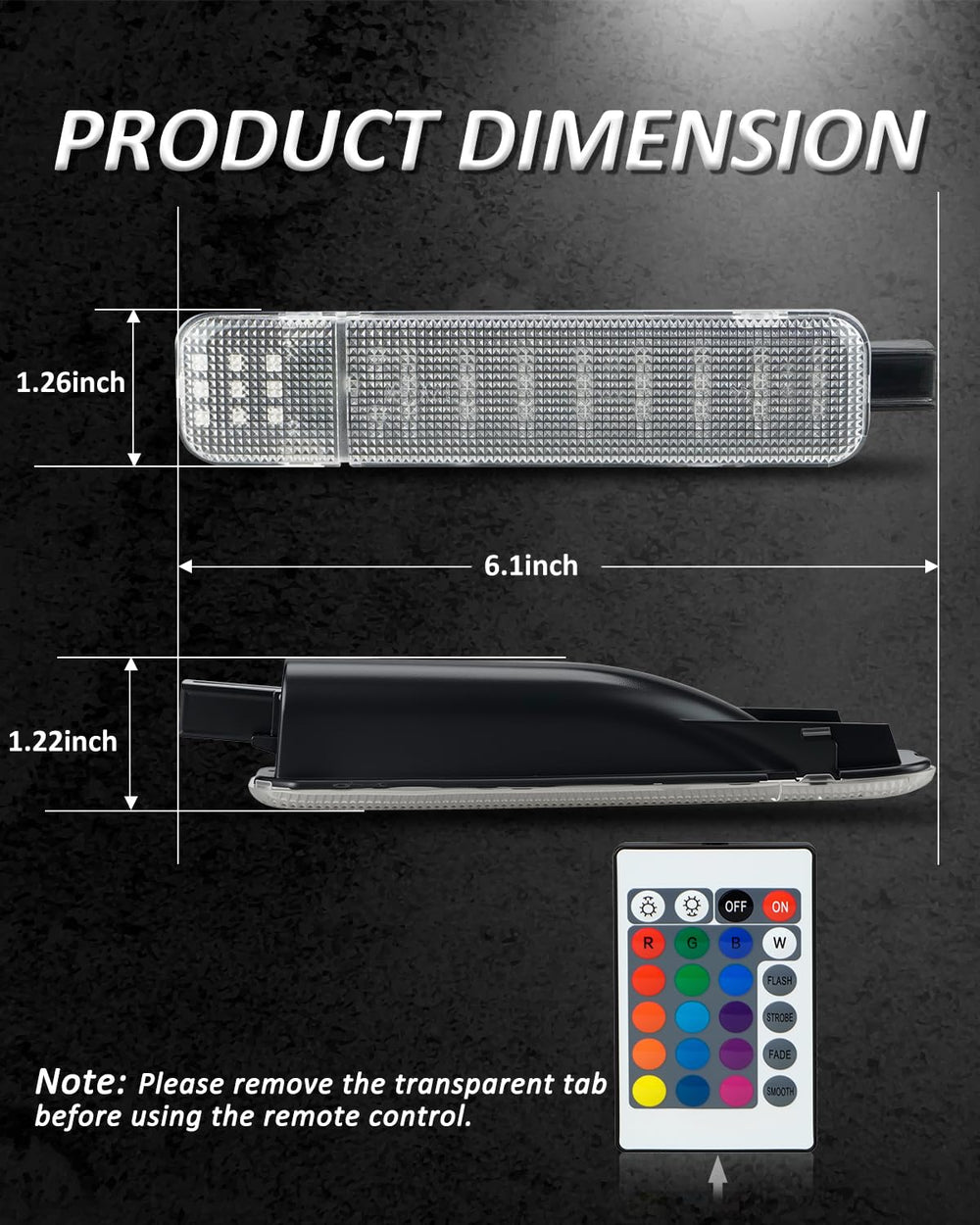 Bestview RGB door panel light for H2 with remote color control