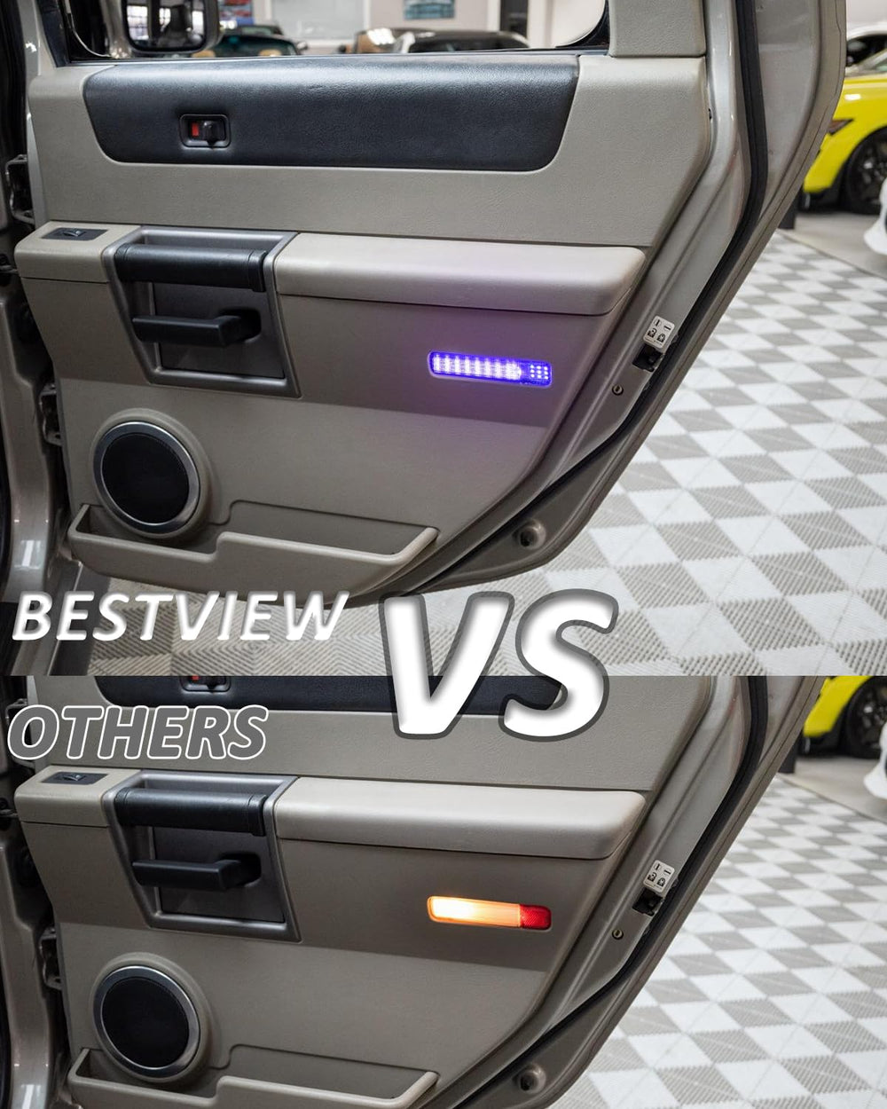 Bestview RGB door panel light with plug-and-play installation