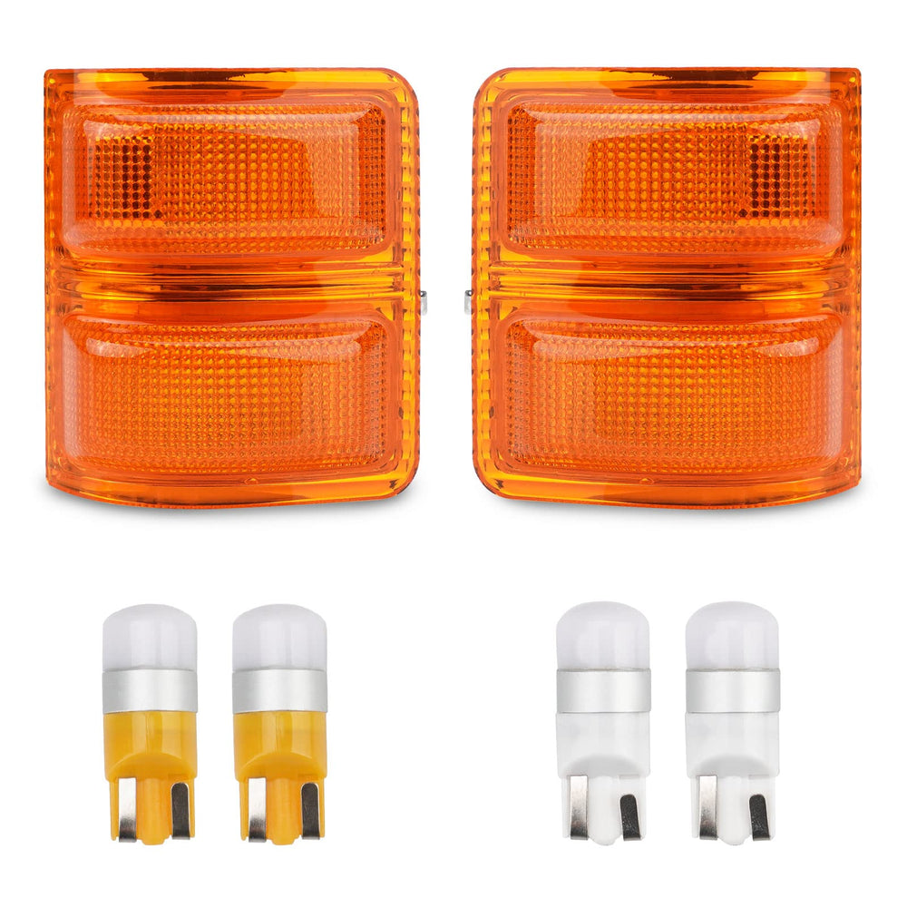 Bestview signal mirror lights with amber lens side marker for Ford F-Series improves night visibility