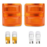Bestview signal mirror lights with amber lens side marker for Ford F-Series improves night visibility