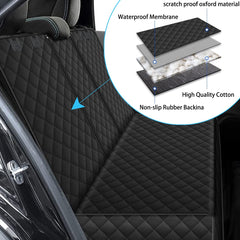 Besulen easy-install dog seat cover fits quickly over headrests.