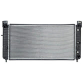 Besuto aluminum radiator front view for Cadillac Escalade 2002–2005, precise OEM fit