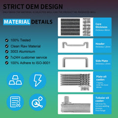 Besuto radiator showing CU2423 interchange and replacement flexibility