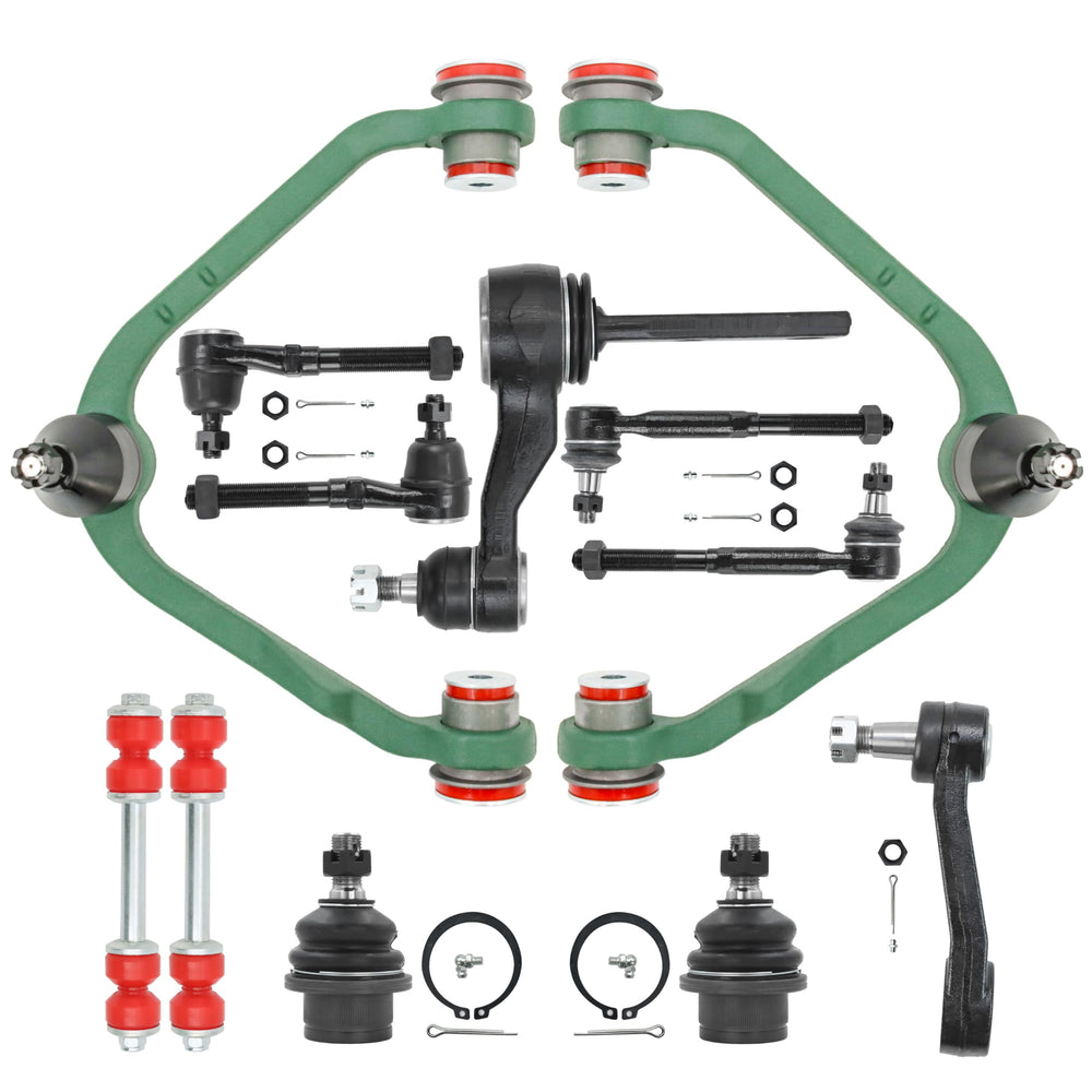 BETEIIAU 12pc front upper control arm kit improves steering stability for 2WD F-150.