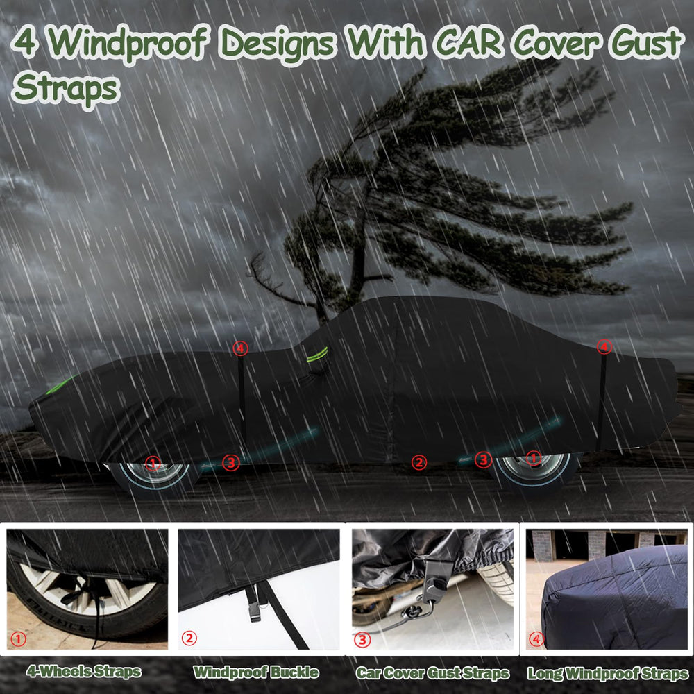 Beterny C3 car cover windproof straps secure cover in windy conditions.