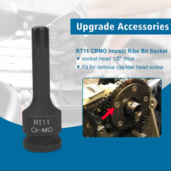 BETOOLL camshaft holding tool with tension tool for synchronized timing sequence.