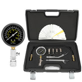 BETOOLL compression gauge in action displaying 0-300 psi for petrol engine testing.