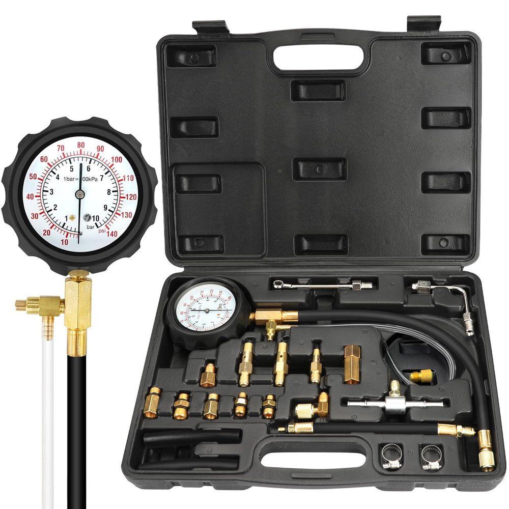 BETOOLL fuel injector pressure tester kit in a black case for precise diagnostics