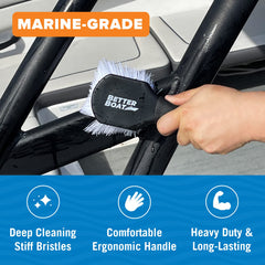 Better Boat carpet cleaner brush helps lift dirt from carpets and upholstery.