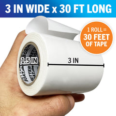 Better Boat repair tape sealing a boat cover patch on vinyl surface
